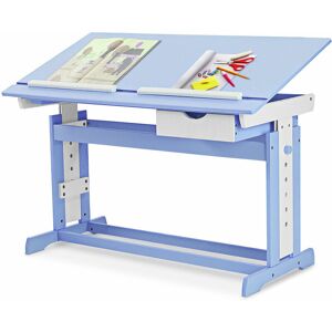 COSTWAY Children Study Desk Height Adjustable Kids Tilting Drawing Table w/ Storage