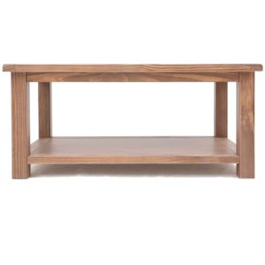 Brunswick Coffee Table Dark Oak Living Room Furniture with Storage Shelf Country Wood Unit - Dark Oak