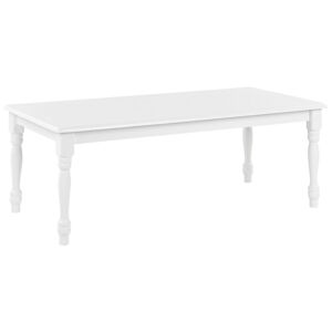 BELIANI Coffee Table Rectangular mdf Tabletop Rubberwood Legs 120 x 60 cm White Kokomo - White