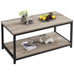 Coffee Table Wood Vintage Accent Furniture Table,Gray - Yaheetech