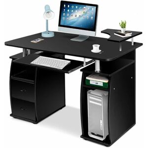 Costway - Computer Desk Home Office Workstation with 2 Drawers & Storage Compartments