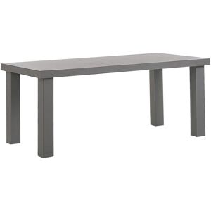 BELIANI Outdoor Concrete Table Concrete Steel Frame Rectangular Grey Taranto - Grey