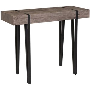 BELIANI Industrial Console Table Dark Wood Top Metal Hairpin Legs Adena - Dark Wood