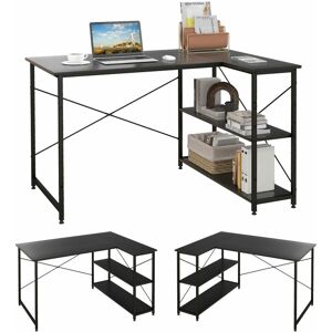 Costway - Corner Computer Desk Reversible L-shaped Writing Desk Workstation Gaming Table