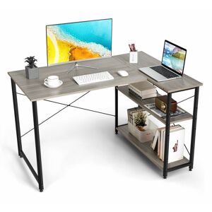 Costway - Corner Computer Desk Reversible L-shaped Writing Desk Workstation Gaming Table