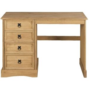 MEWS Corona 4 Drawer Dressing Table Desk - Mexican Solid Pine