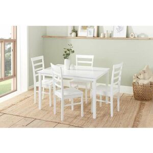 BIRLEA Cottesmore Rectangle Dining Set with 4 Upton Chairs