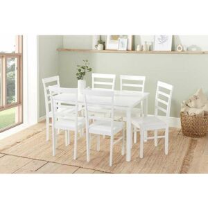 BIRLEA Cottesmore Rectangle Dining Set with 6 Upton Chairs