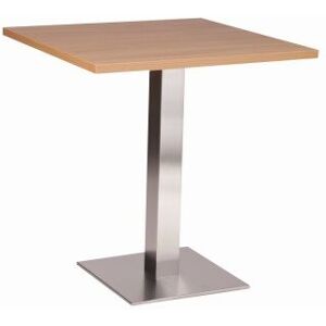 NETFURNITURE Daniella Square Table Base Square Laminate Table Top Brushed Medium Coffee Wenge 500 x 500mm Square - Brushed