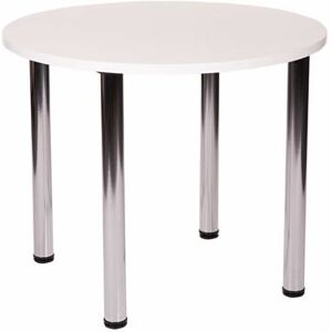 Netfurniture - Fabian Round Small Or Large Table 4 Chrome Legs