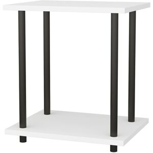 Decorotika - Bristol Side Table Coffee Table for Living Room and Office - Black and White - Black and White