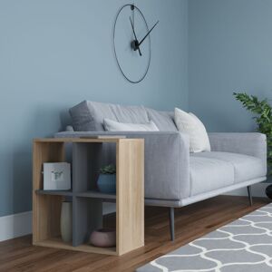 Hansen Side Table Coffee Table Side End Table - Oak and Anthracite - Oak and Anthracite - Decorotika