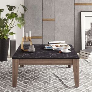 Decorotika - Lorenz Marble Effect Coffee Table for Living Room Modern Design