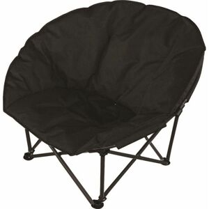 GR8 GARDEN Deluxe Black Padded Folding Outdoor Camping Beach Garden Fishing Moon Chair Seat - Black
