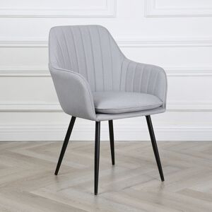 Chalkdale - denia - Linen Accent Chair - Light Grey Colour