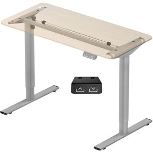 Devoko - Height Adjustable Electric Standing Desk Frame Computer Desk Base Lift Desk Stand,Single Motor,Grey,70KG