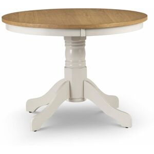 NETFURNITURE Devonshire Round Pedestal Table - Ivory / Oak