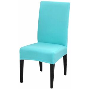 LANGRAY Dining Chair Covers High Back Polyester Spandex Elastic Dining Chair Slipcovers Protector Kitchen Chair Seat Covers, Washable & Removable (Sky Blue,