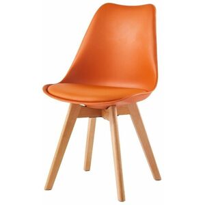 MCC DIRECT Dining Chairs Designer Side Chairs Wooden Legs Office Home Commercial eva orange 1