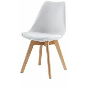 MCC DIRECT Dining Chairs Designer Side Chairs Wooden Legs Office Home Commercial eva white 1