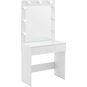 PHYSA Dressing Table Mirror lighting 80 x 40 x 161 cm White