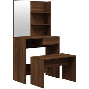 Vidaxl - Dressing Table Set Brown Oak 74.5x40x141 cm Brown