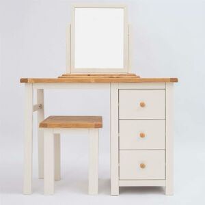 QUEBEC Dressing Table Set Off White Bedroom Furniture Makeup Table Country Wood Unit - Off White