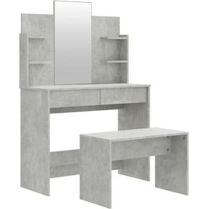 Dressing Table Set Concrete Grey 96x40x142 cm Vidaxl Grey