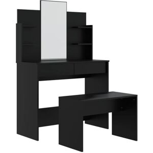 Dressing Table Set Black 96x40x142 cm Vidaxl Black