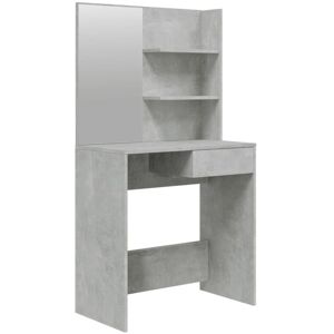 Dressing Table with Mirror Concrete Grey 74.5x40x141 cm Vidaxl Grey