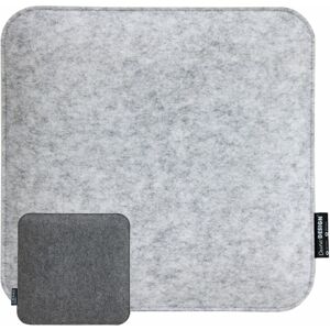 Dunedesign - 30mm thick square Felt Cushion for chair 35x35cm warm reversible Grey - grau