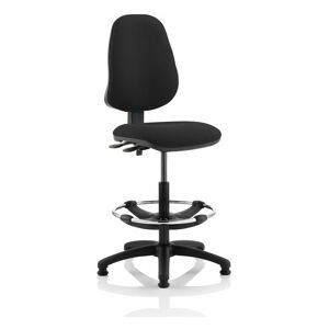 Dynamic - Eclipse Plus ii Lever Task Operator Chair Black with Hi Rise Draughtsman - Black