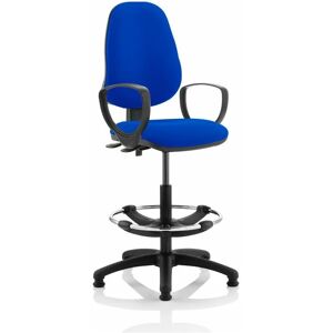 Dynamic - Eclipse Plus ii Lever Task Operator Chair Blue with Loop Arms with Hi Ri - Blue