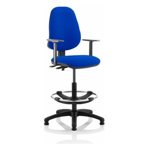 Dynamic - Eclipse Plus ii Lever Task Operator Chair Blue with Height Adjustable Ar - Blue