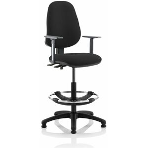 Dynamic Eclipse Plus II Lever Task Operator Chair Black with Height Adjustable A - Black