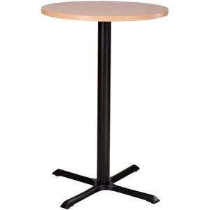 NETFURNITURE Elliot Black Table Base Round Laminate Top Black Large Coffee Walnut Laminate 800mm diameter Round - Black