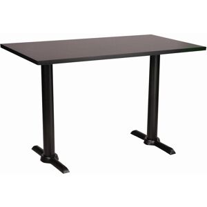 NETFURNITURE Elliot Black Twin Table Base Rectangular Laminate Top Black Dining Oak 1200 x 800mm - Black