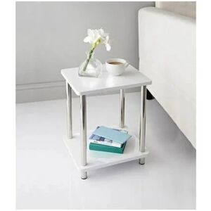 DYLEX Extremely Stunning Norsk 2 Shelf Unit Featuring Stainless Steel Legs Side Tables End Tables Living Room Furniture