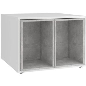 ROYALTON Fmd Coffee Table with 2 Side Tables 67.5x67.5x50 cm White and Concrete