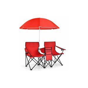 COSTWAY Folding Camping Chair Steel Frame Oxford Fabric Portable Outdoor Chair