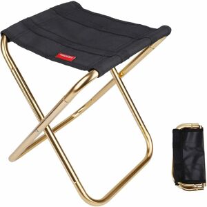 HÉLOISE Folding Camping Stool Mini Stool Camping Chair Portable Folding Seat for Fishing Hiking bbq Travel Black