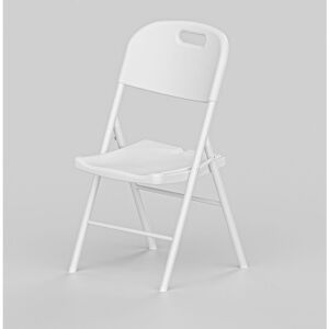 Aougo - Folding Plastic Chairs, 157.5 kg Capacity, White