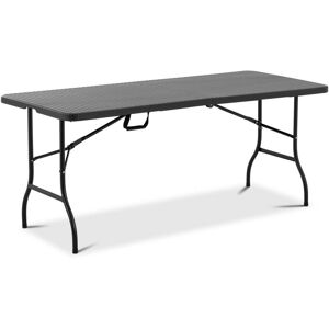 Royal Catering - Folding Table Plastic Foldable Table Catering Table Indoor/Outdoor Black 150 kg