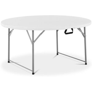 ROYAL CATERING Folding Table Round Plastic Foldable Table Catering Table White 150 kg ø 1500mm