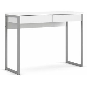 Netfurniture - Fosy Desk 2 Drawers in White High Gloss - White