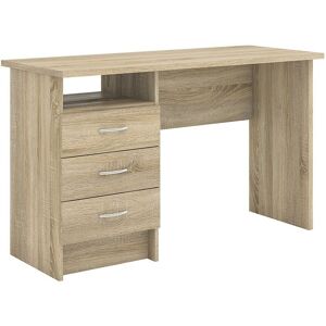 Netfurniture - Fosy Desk 3 Drawers in Oak - Brown