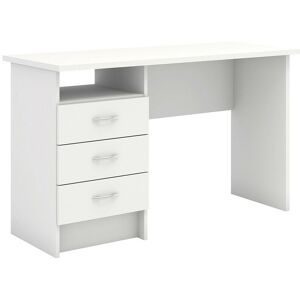 Netfurniture - Fosy Desk 3 Drawers in White - White