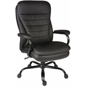 Netfurniture - Galio Heavy Duty Computer Office Chair - Leather Faced - Black