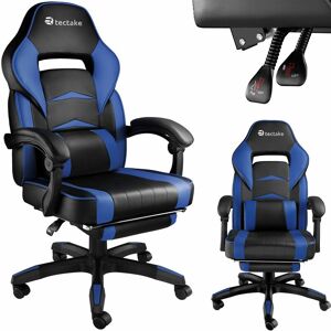 Tectake - Gaming chair Comodo With footrest - Racing office chair, gaming office chair, office chair - black/blue - black/blue