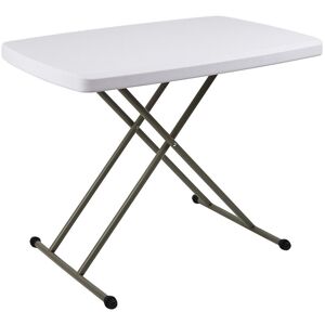 Trueshopping - Outdoor Garden bbq Party Catering Trestle Folding Table Adjustable Height - White